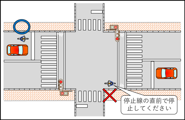 「停止線が設けられている場合」の画像